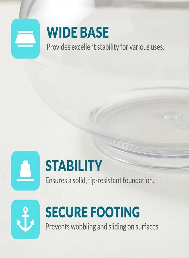 Toddmomy Large Clear Plastic Fish Bowl Round Terrarium Vase Goldfish Bowl Hydroponic Vase Water Lily Succulent Planter for Wedding Party Home Decor - Image 3